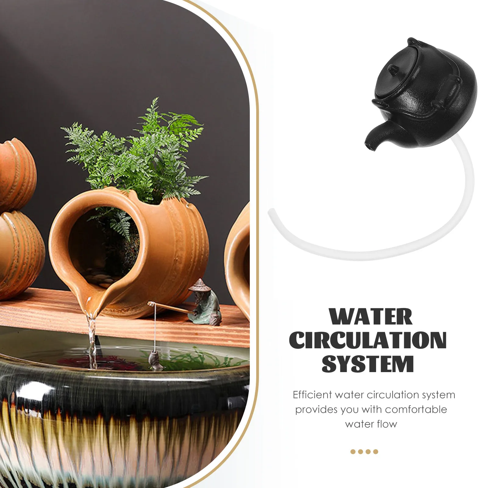 Ceramic Fountain Replacement Outdoor Water Spout Accessory Elegant Pond Waterfalls Garden Yard Landscape Water Features