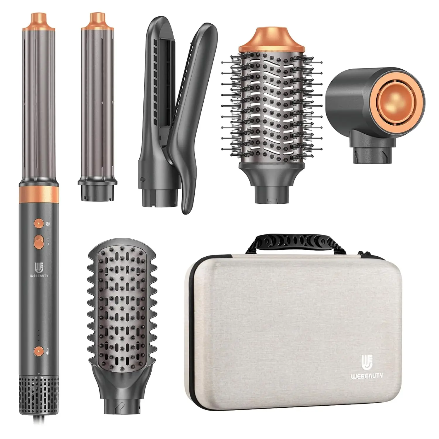 7 in 1 Hot Air Hair Styler: Dual Voltage, Auto Curl, Fast Drying, Frizz-Free Volumizer for All Hair Types