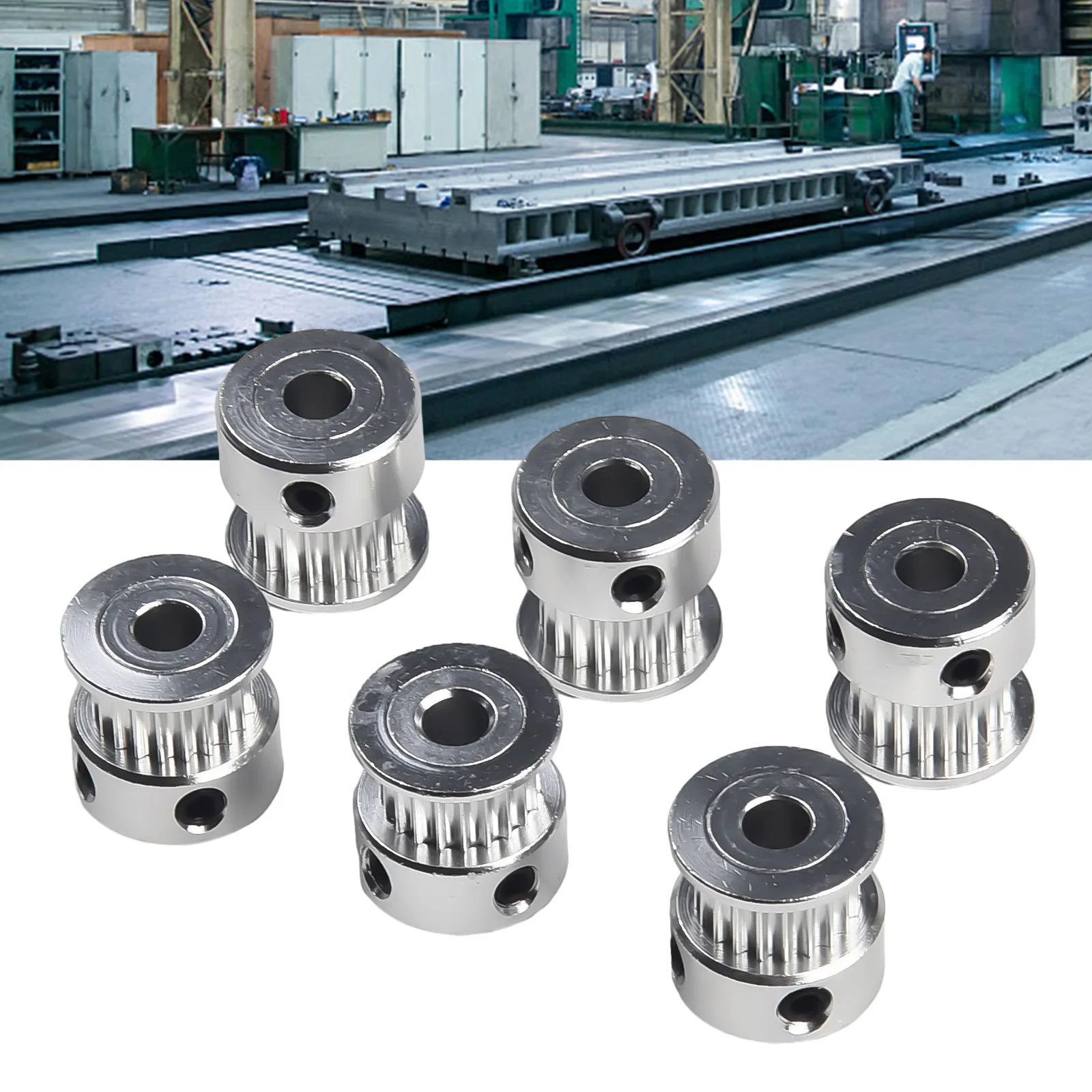 6Pcs of Precision CNC Machined Timing Pulleys with 20 Teeth and 5mm Hole Diameter Boost Your Machine's Performance