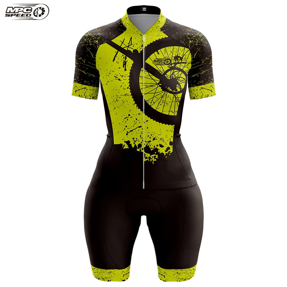 Mpc Speed Women\'s Triathlon Suit cycling pequeno macaco Jumpsuit Summer Short Sleeve Skinsuit Set macaquinho ciclismo feminino