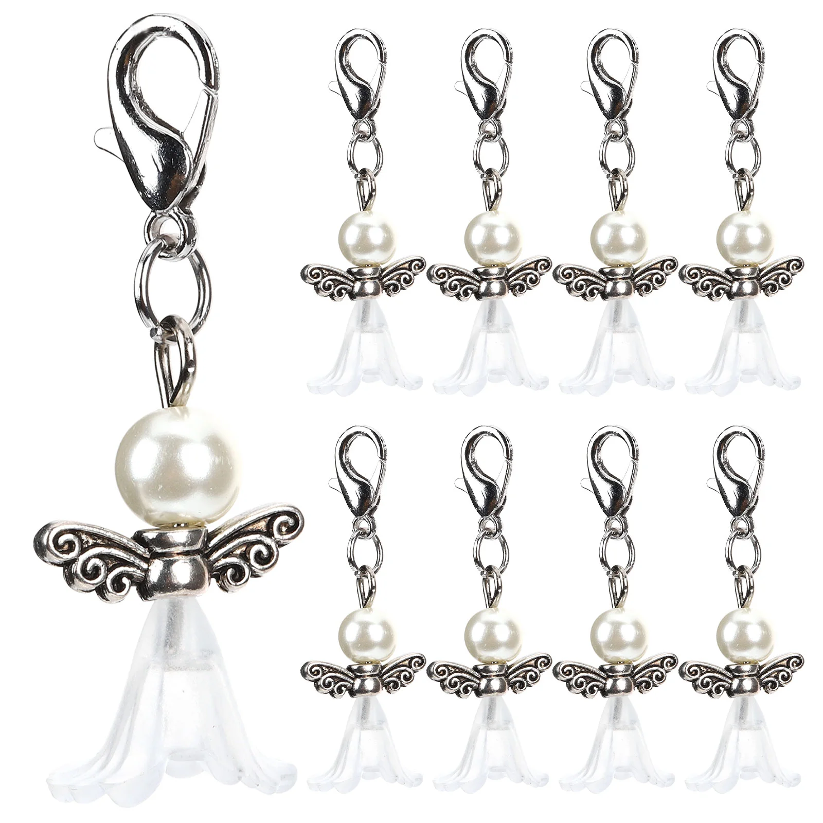 30 Pcs Baby Shower Thank You Gifts Key Chain Angel Keychain The Wedding Angle for Guests Prizes