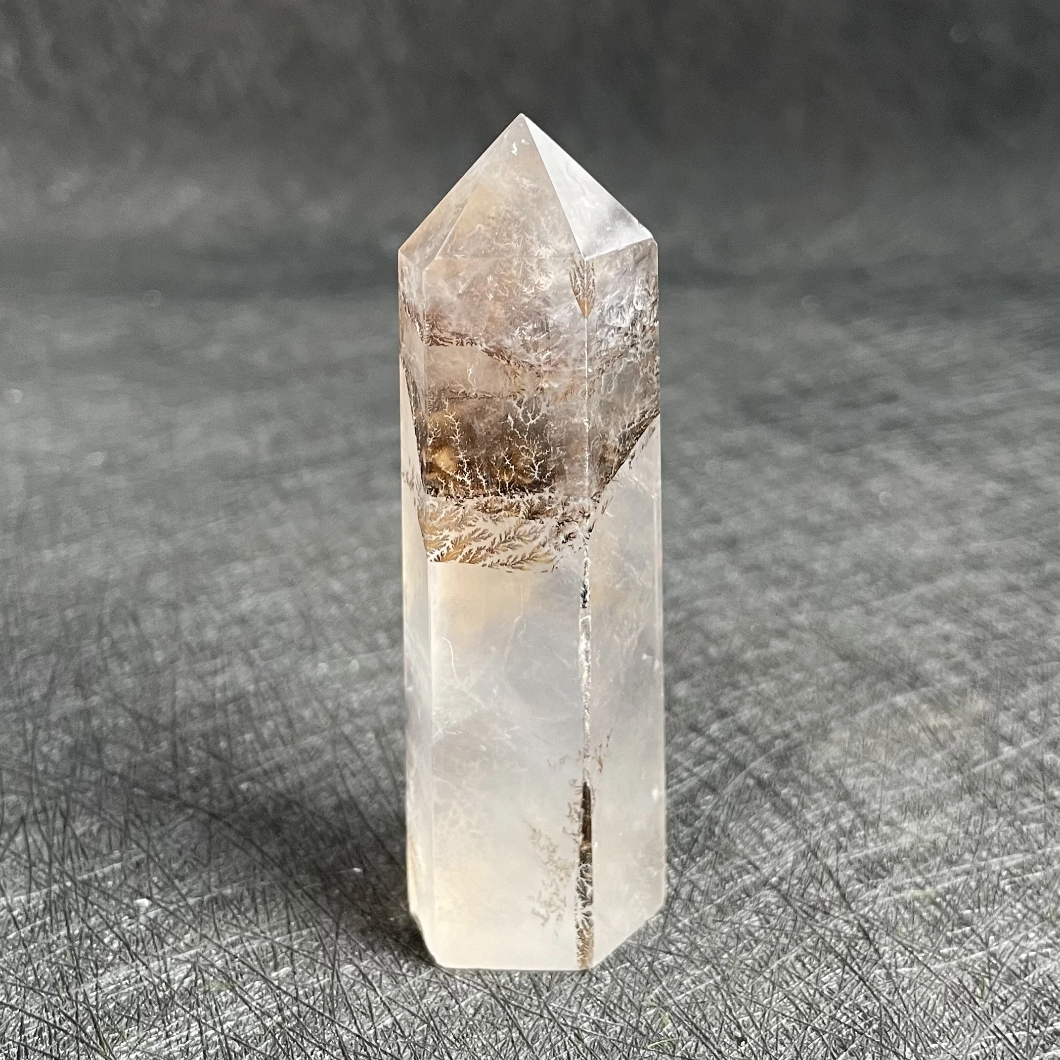 62g Natural Crystal Tower Clear Quartz Tree Wand Quartz Point Decor Polished White Crystal Obelisk Healing Gift Reiki W15