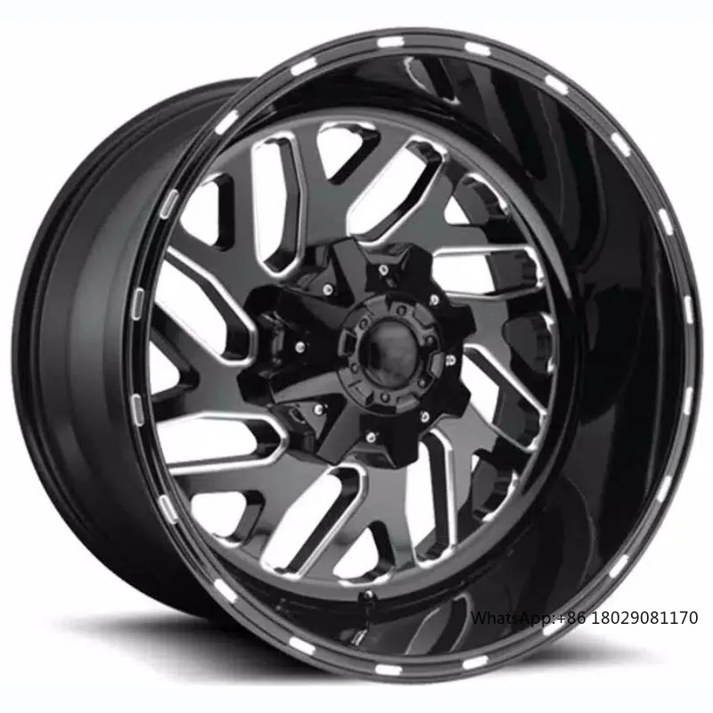 Roues forgées tout-terrain pour Ford F-150 Jeep Wrangler, roues de voiture de tourisme noires en forme de H 14 15 16 17 18 19 20 pouces