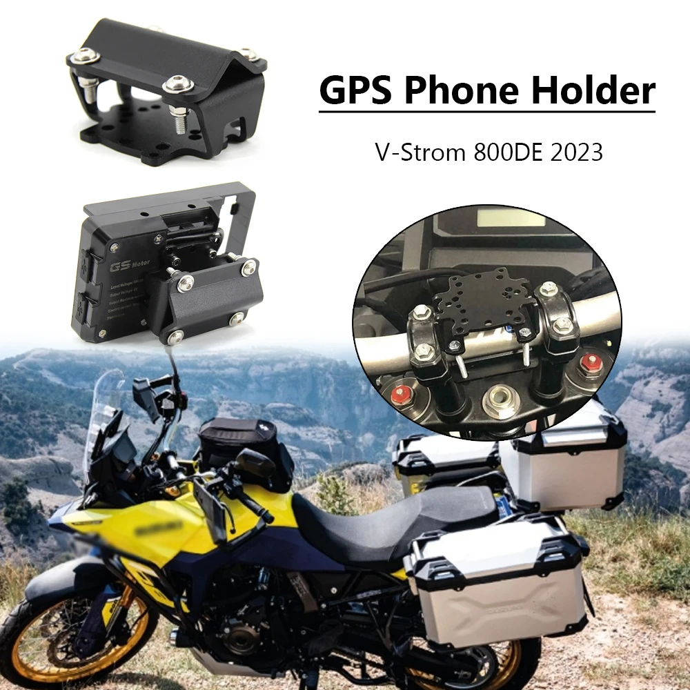 Vstrom 800DE Motorcycle Accessroies GPS Phone Stand Holder Smartphone Navigaton Bracket For SUZUKI Vstrom 800DE 2023