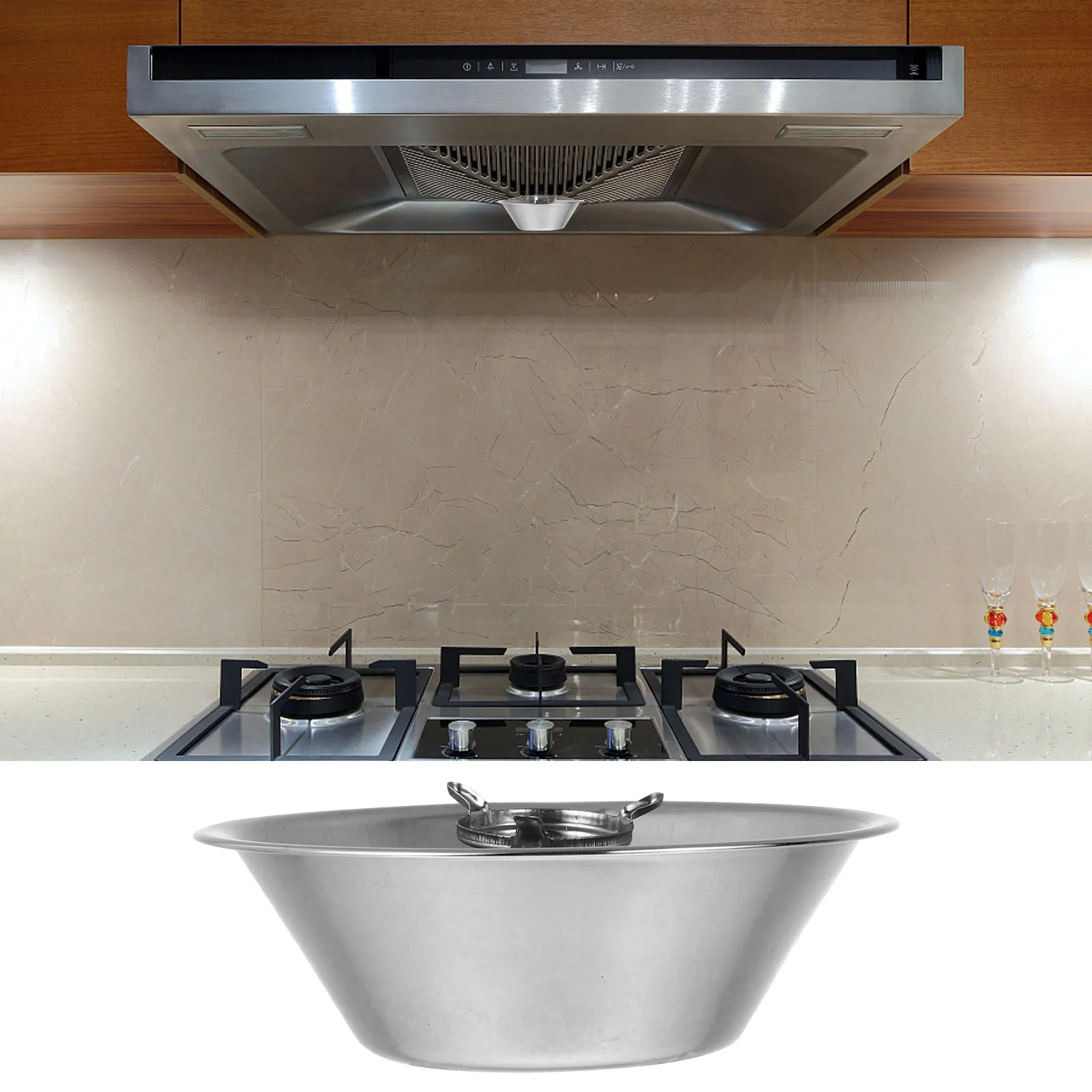 Professional Grade Stainless Steel Range Hood Oil Catcher Cup for Kitchen Oil Collection Hygienic Easy Clean Design