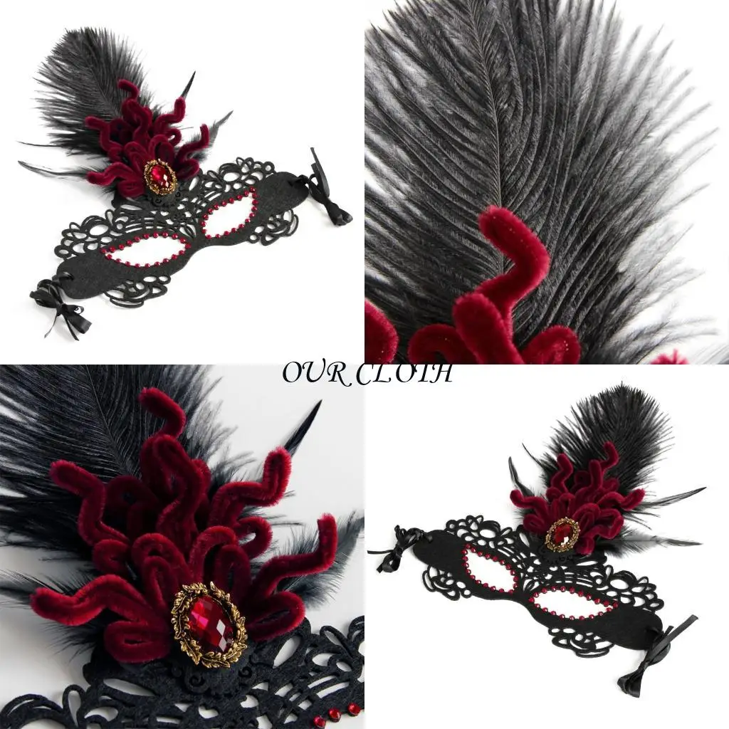 

Маска костюма перо маскарады маска Хэллоуин Марди Грас Косплей Партия Маска Y1AC