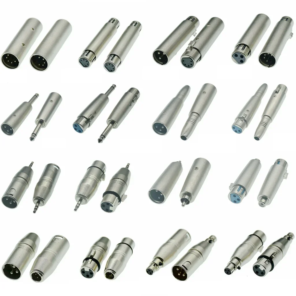 XLR 3PIN Female Head To 6.5 Female 3 Core XLR 5Pin 3P Revolution RCA 3.5mm Male Lotus Audio Female Seat 6.35 Microphone Adapter