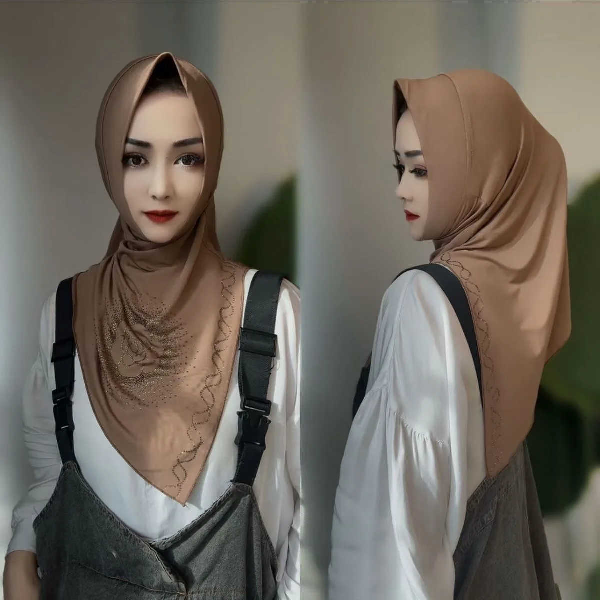 High Strecth Slit-ends Viscose Scarf Hijab For Muslim Women