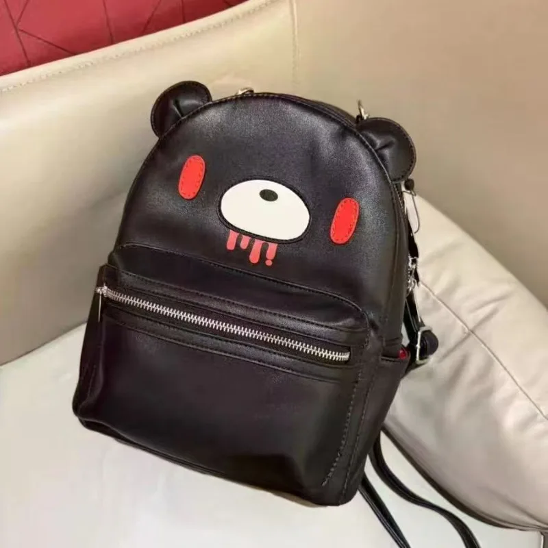 Gloomy Bear Rucksack Cartoon, großes Fassungsvermögen, modisch, individuell, kreativ und gut aussehend, tragbarer Reise- und Schulrucksack – Detail 4