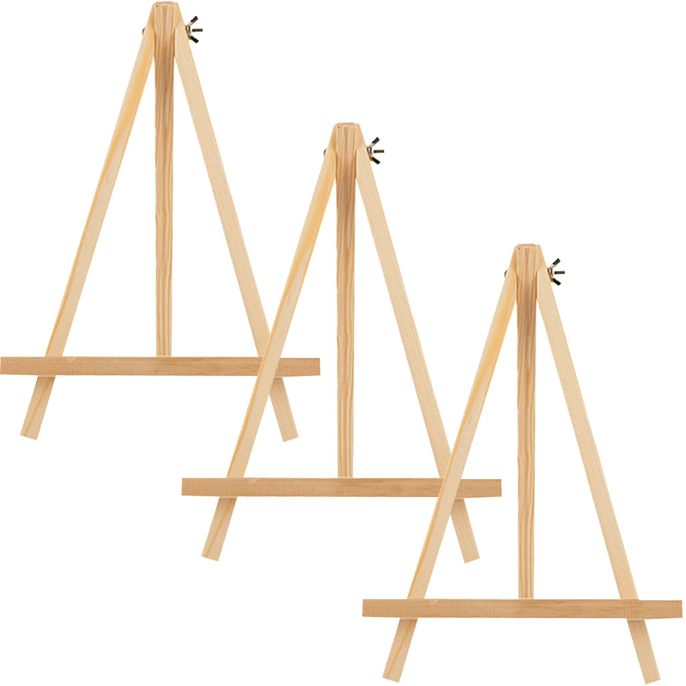 

3pcs Wooden Tripod Drawing Board St for Painting Small Easel Table Top Display Small Easels Wood Sketching Artist