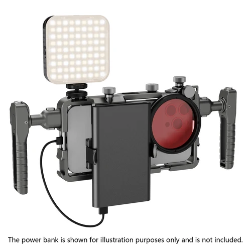 Imagen 2 del producto Jaula Universal para Smartphone BFT-02C 360 ° Manejar sin filtro rojo + control remoto para iPhone 17 Pro Max/17/17pro max/17pro/huwei/xiaomi/vivo