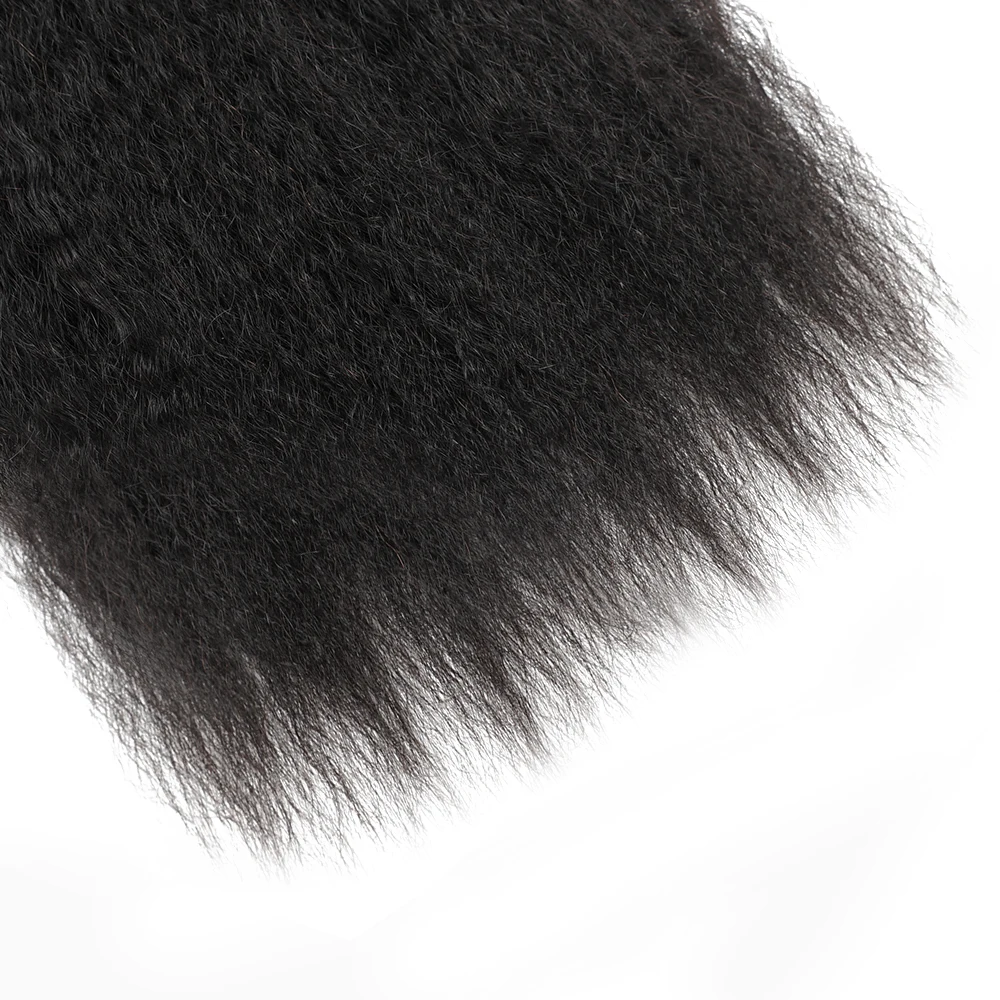 شعر مستعار غريب مستقيم مقسم مسبقًا لتضفير الشعر البشري 100 فروع/مجموعة ضفائر كروشيه بدون عقد غير مرئية مع سلسلة