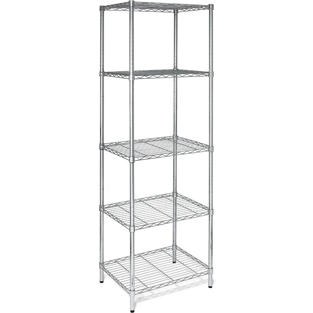 

Honey-Can-Do SHF-01054 5-tier Chrome Shelving Unit, Storage Organization