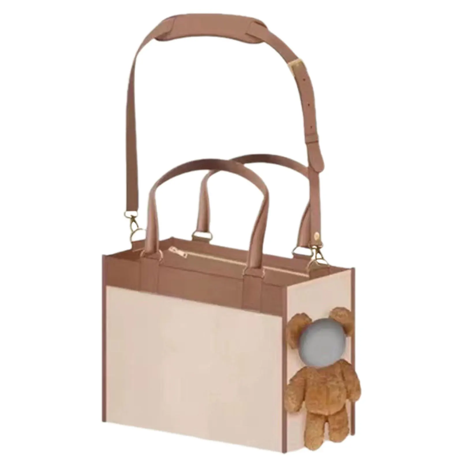 Portable Pet Carrier Tote Bag Adorable Peek-a boo Design Bear Dog Carrier Bag Pet Travel Comfortable Carry For Small Medium Cats view 6