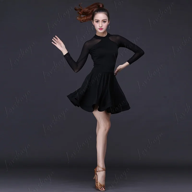 Dance Skirt Adult Dress New, New Summer Long-sleeved Hollow Latin Dance Costume Table Performance