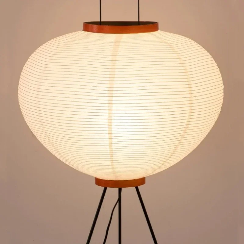 Japanese Wabi Sabi Style Desk Lamp Study Bedroom   Living Room  Dormitory Rice Paper Decoration Floor Lamp view 6