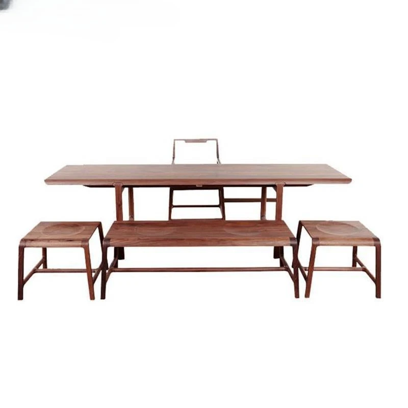 

New Chinese style, black walnut tea table, all solid wood, modern simplicity, tea table, household, light luxury