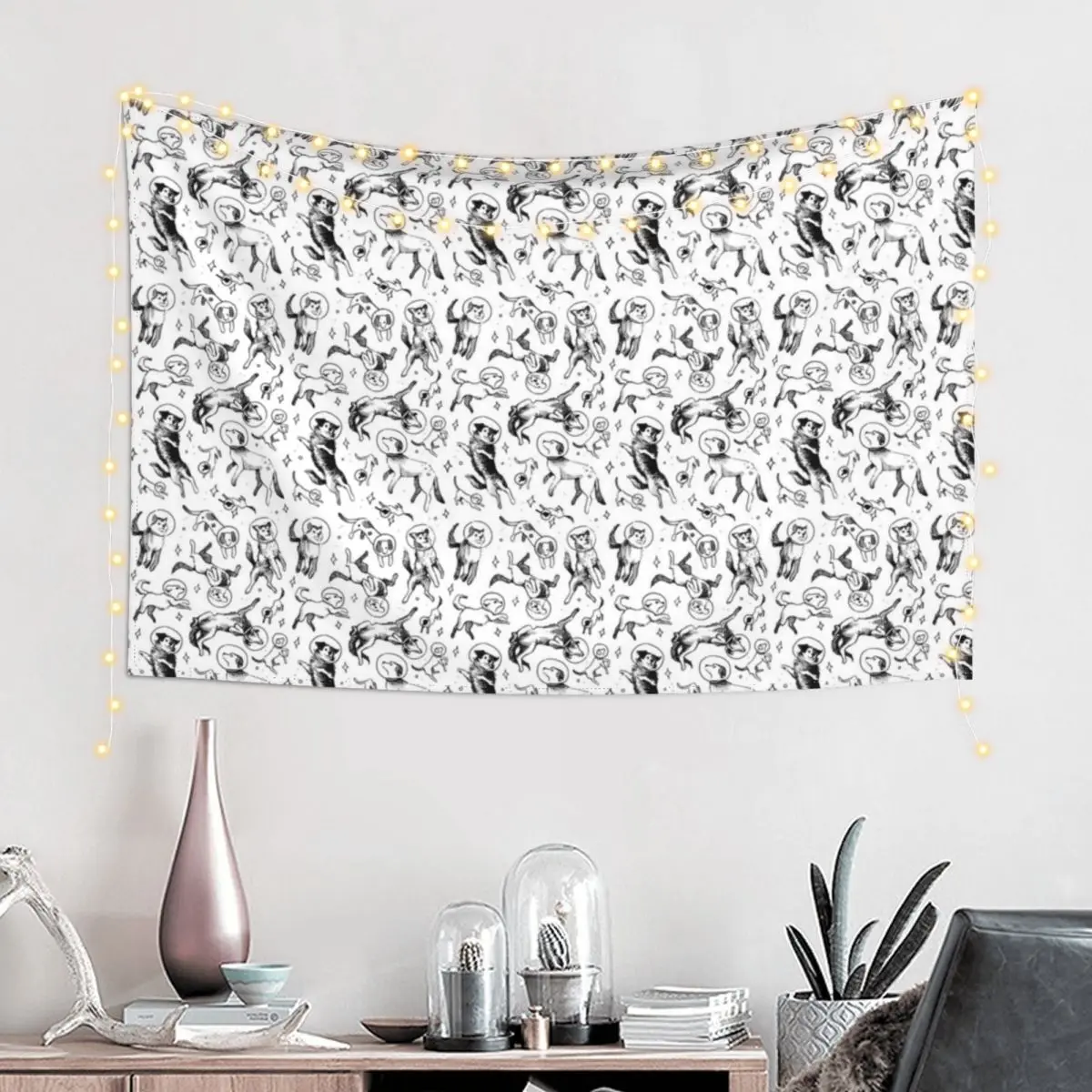 

Space dogs Tapestry Room Decorator Room Decor For Girls Decorative Wall Mural Tapestry