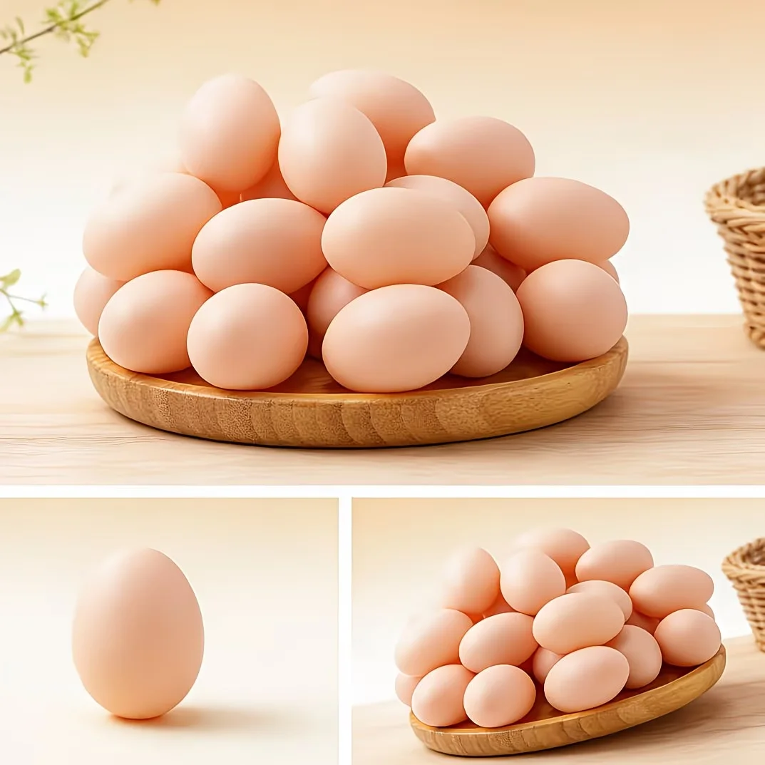 Chicken House Small Fake Eggs 3.5*2.5cm Realistic Eggs Fake Eggs DIY Easter Decor Guide Nest Egg Painting 30/50/100 Pcs