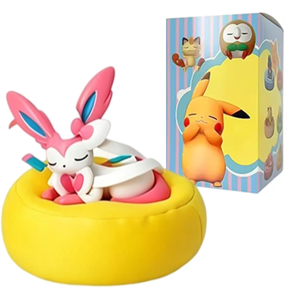 Heiß begehrte Anime-Figur Eevee Multi-Form-Serie Blindbox Desktop-Dekoration Ornament-Set Spielzeug Szenenbauteile Überraschungsgeschenk
