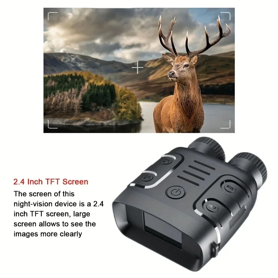 1080P Binocular Infrared Night-Visions Device 5X Binocular Day Night Use Photo Video Taking Digital Zoom for Hunting Boating