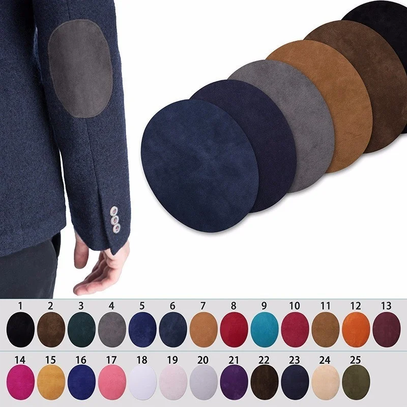 

1pcs high-end flocked elbow suit Iron On patches DIY decorative accessories Jeans with broken knees Iron patch