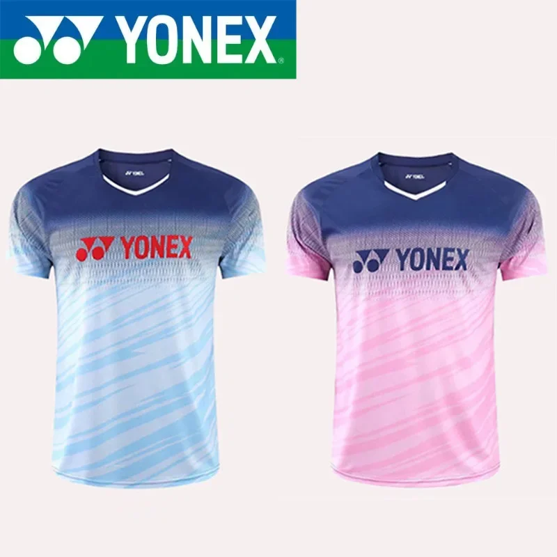 

Yonex Badminton Uniforms for Men and Women Quick-drying Breathable Sweat-absorbent Short-sleeved Competition Training Uniforms