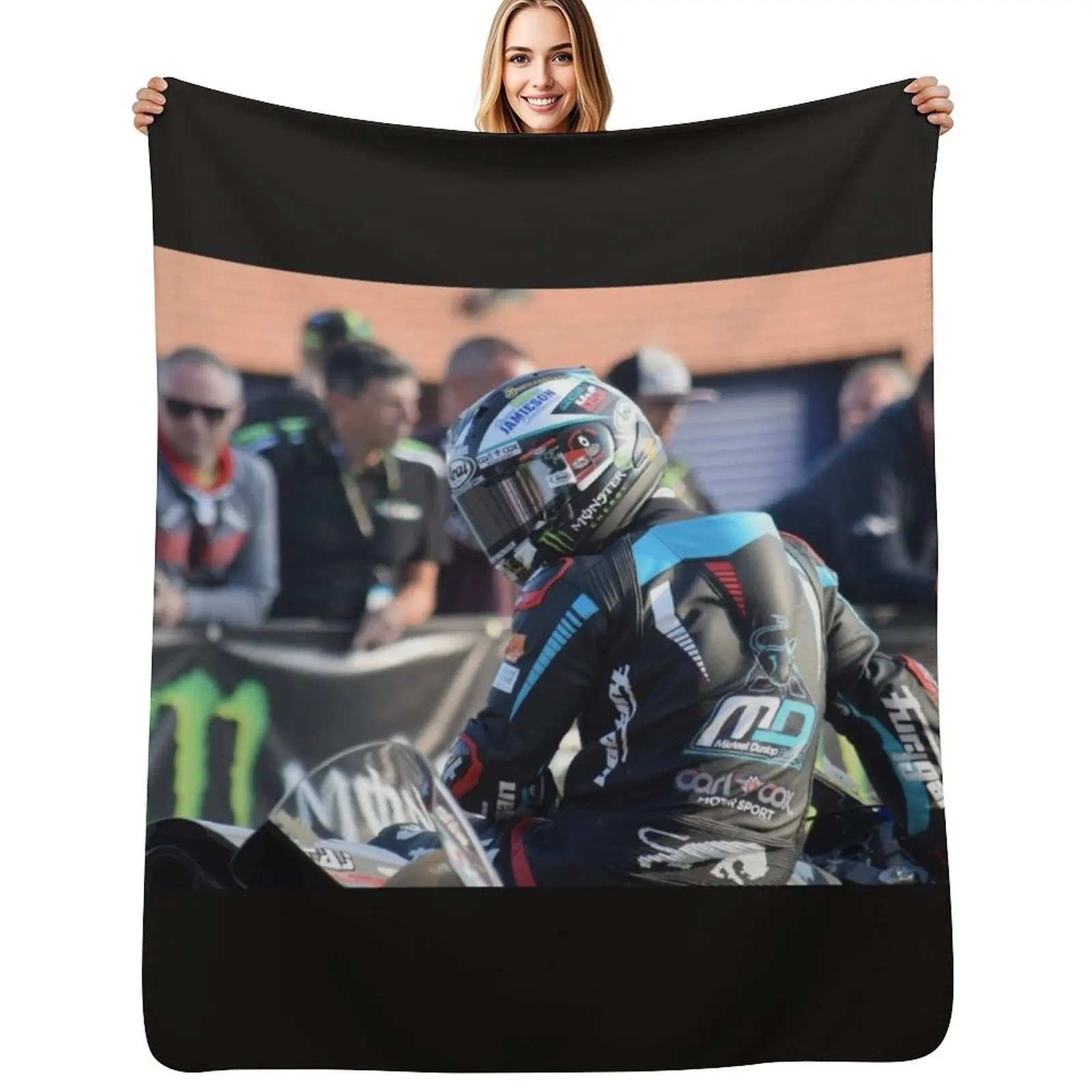 

Michael Dunlop Isle of Man TT 2018 Throw Blanket Warm Cozy Throw Blanket for Living Room Couch