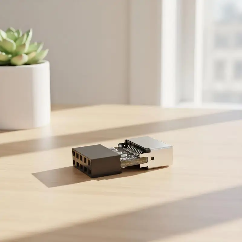 USB 2.0 9Pin Motherboard Header to Type-E Female Extender Card Adapter for Windows Linux OS