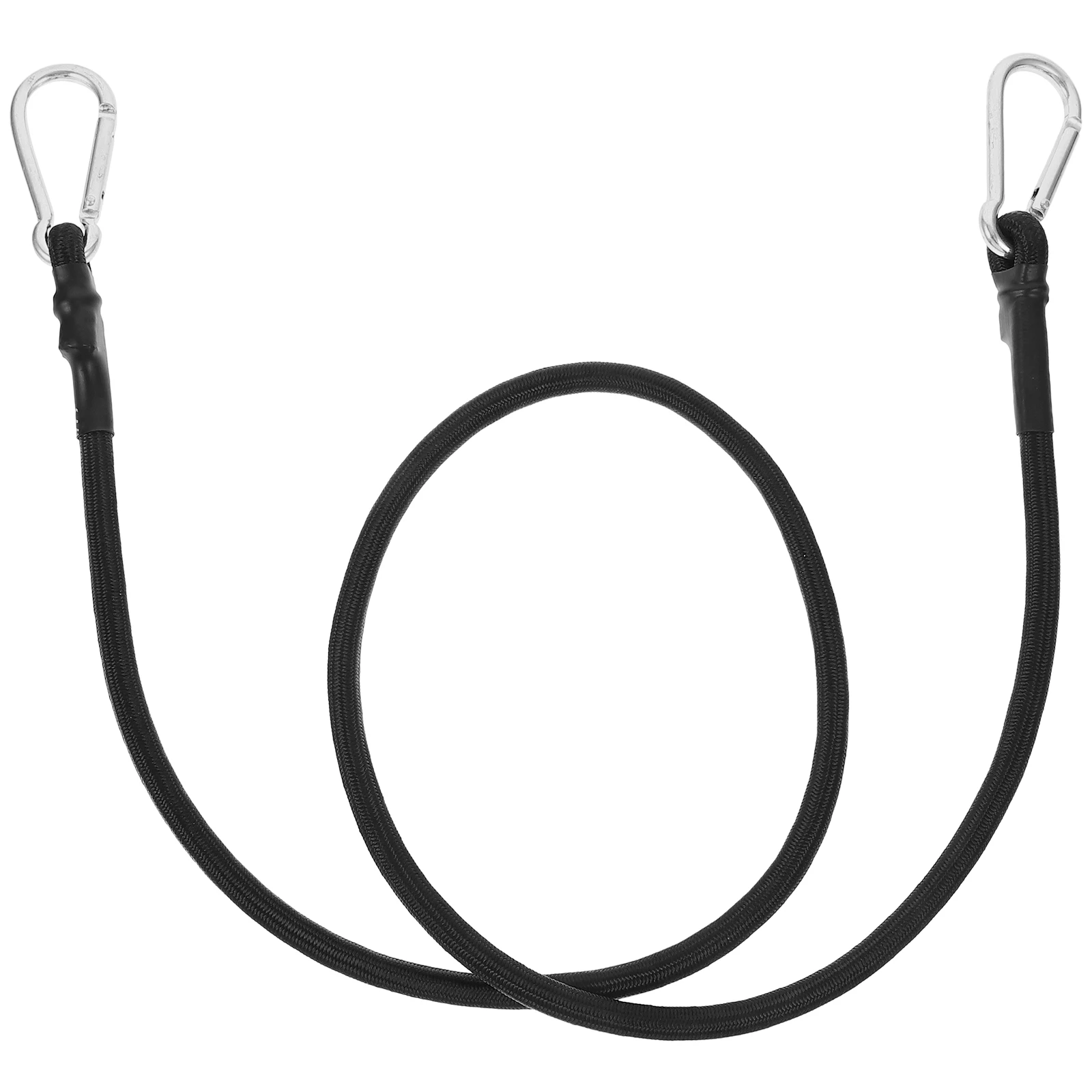 

Bike Luggage Strap Carabiner Bundling Rope Electric Tied Black Motorcycle Elastic 120cm Polyester Strong Outdoor Camping RV