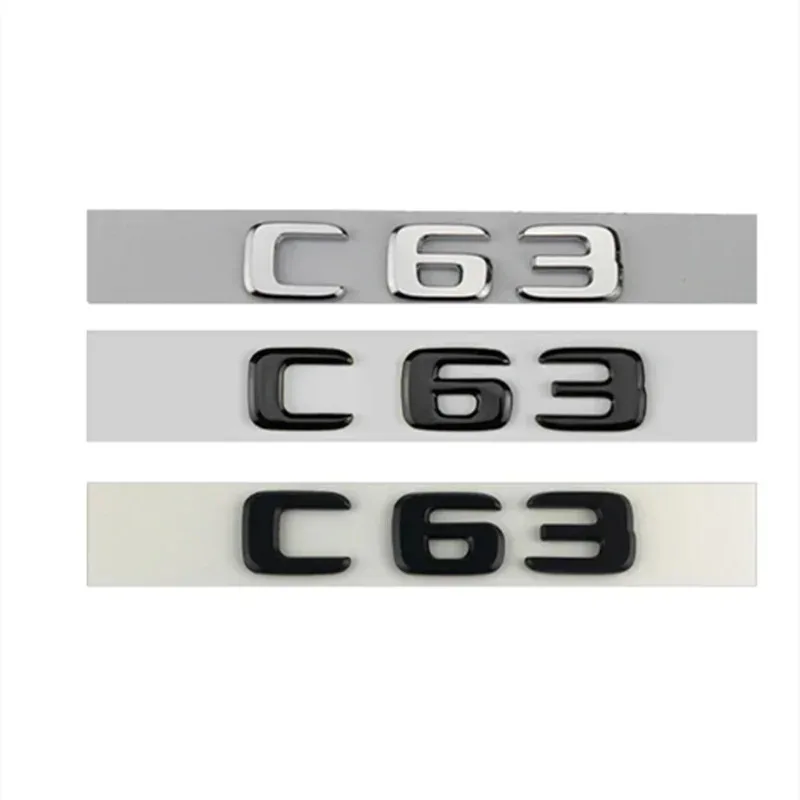 

3D ABS Car Fender Side Badge Rear Trunk Sticker Logo C63 V8 BITURBO Emblem For Mercedes-Benz C63 AMG W205 W204 Accessories