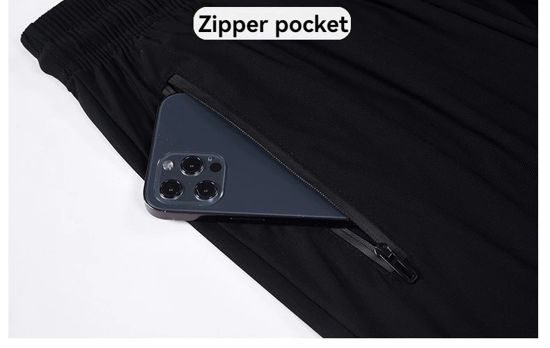 Neue atmungsaktive Herren-Sporthose aus Eisseide, schnell trocknend, schweißabsorbierend, bequem, kühl, hochwertige Outdoor-Hose für Herren – Detail 7