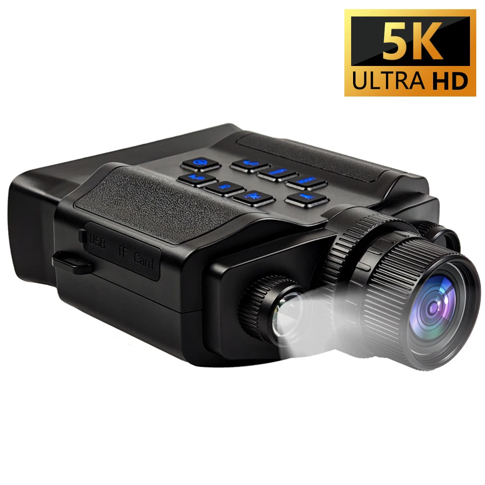

New Dual Tube Infrared Night Vision Device 5K Outdoor HD Telescope Camera 5000mAh Rechargeable For Outdoor Camping And Travel