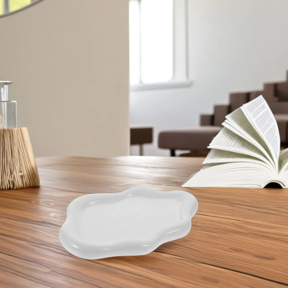 2Pcs Ceramic Tray Luxury Design Necklace Ring Holder Decorative Trinket Dish Storage Organizer Vanity Plate