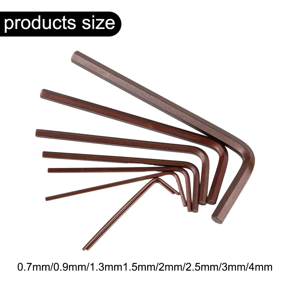 Parti di utensili manuali Set di cacciaviti con chiave esagonale Set di otto pezzi Chiave esagonale Mini 33-73mm 8 pezzi / set Acciaio legato