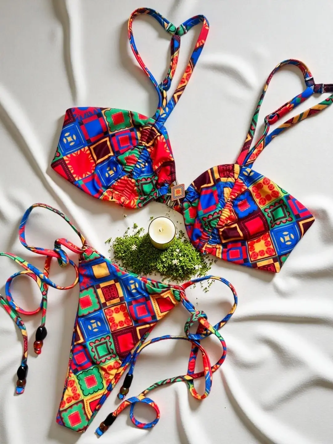 

Ретро-бикини с принтами, сексуальные женские купальники, микро-бикини 2026, комплект для плавания, пляжная одежда, бикини