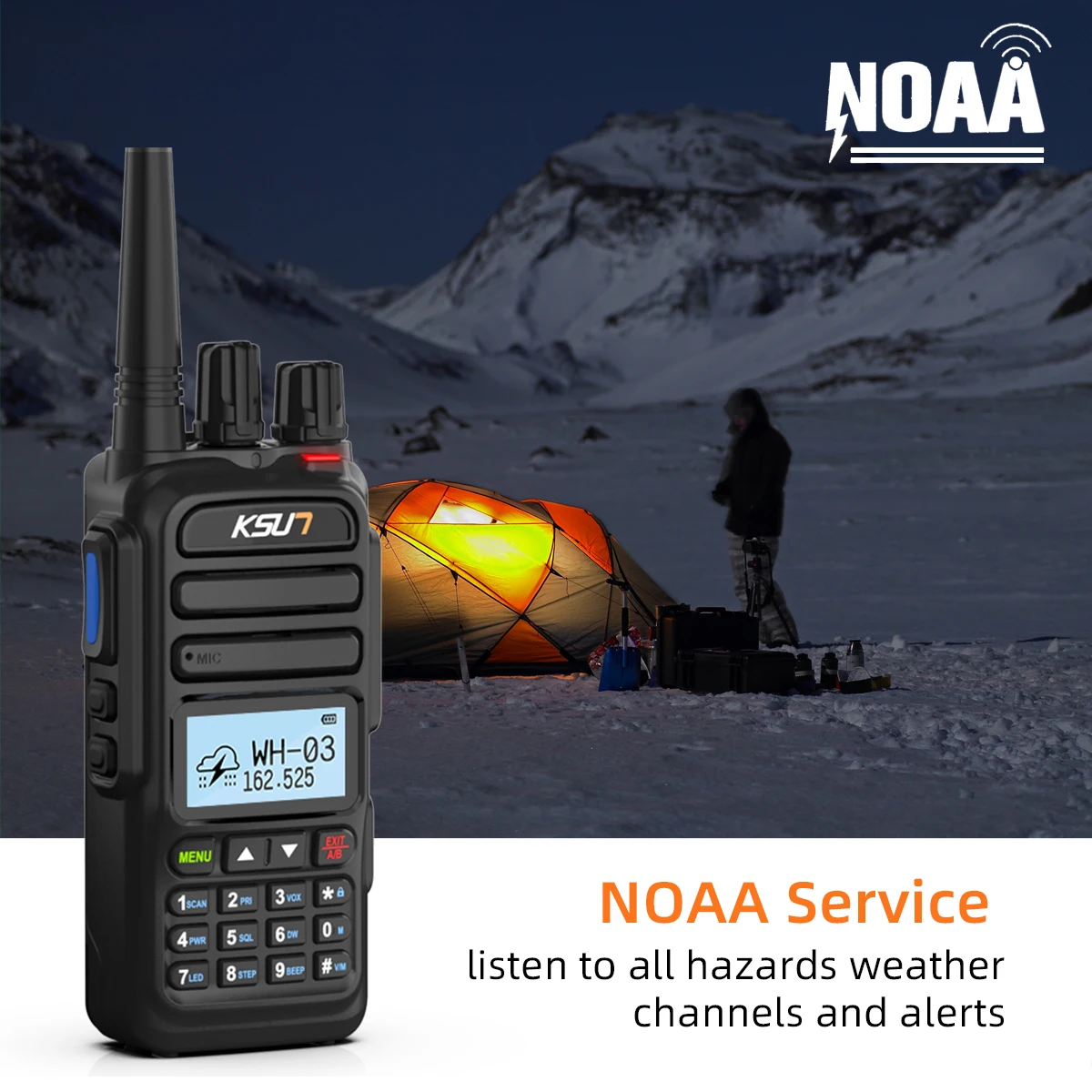 NOAA-receptor de comunicación para aficionados, dispositivo inalámbrico de banda aérea de 108-136MHZ, Radio bidireccional, walkie-talkie