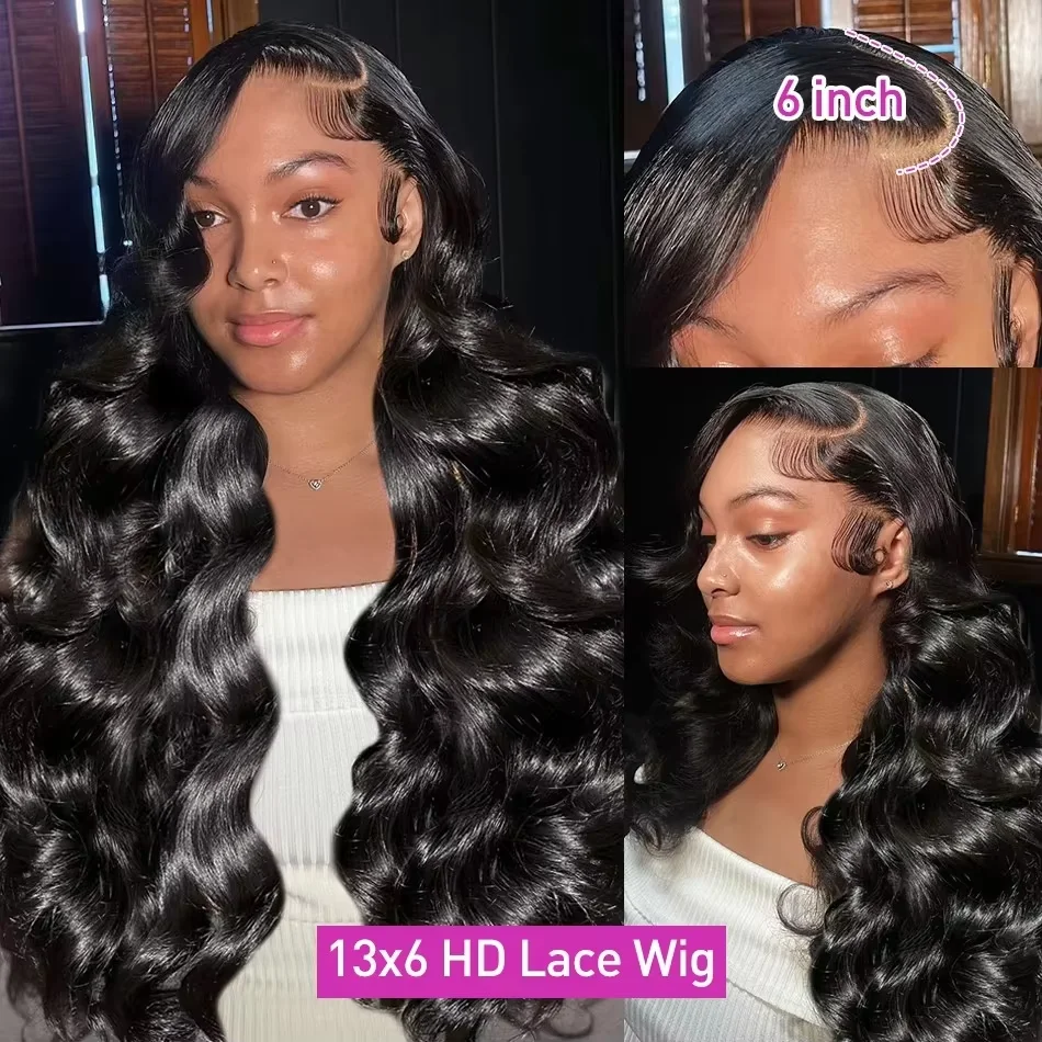 30 32 Inch 13x6 HD Body Wave Menselijk Haar Pruiken Braziliaanse 250% 13x7 Body Wave Transparant Kant Frontale Pruik Water Wave Pruik Voor Vrouwen