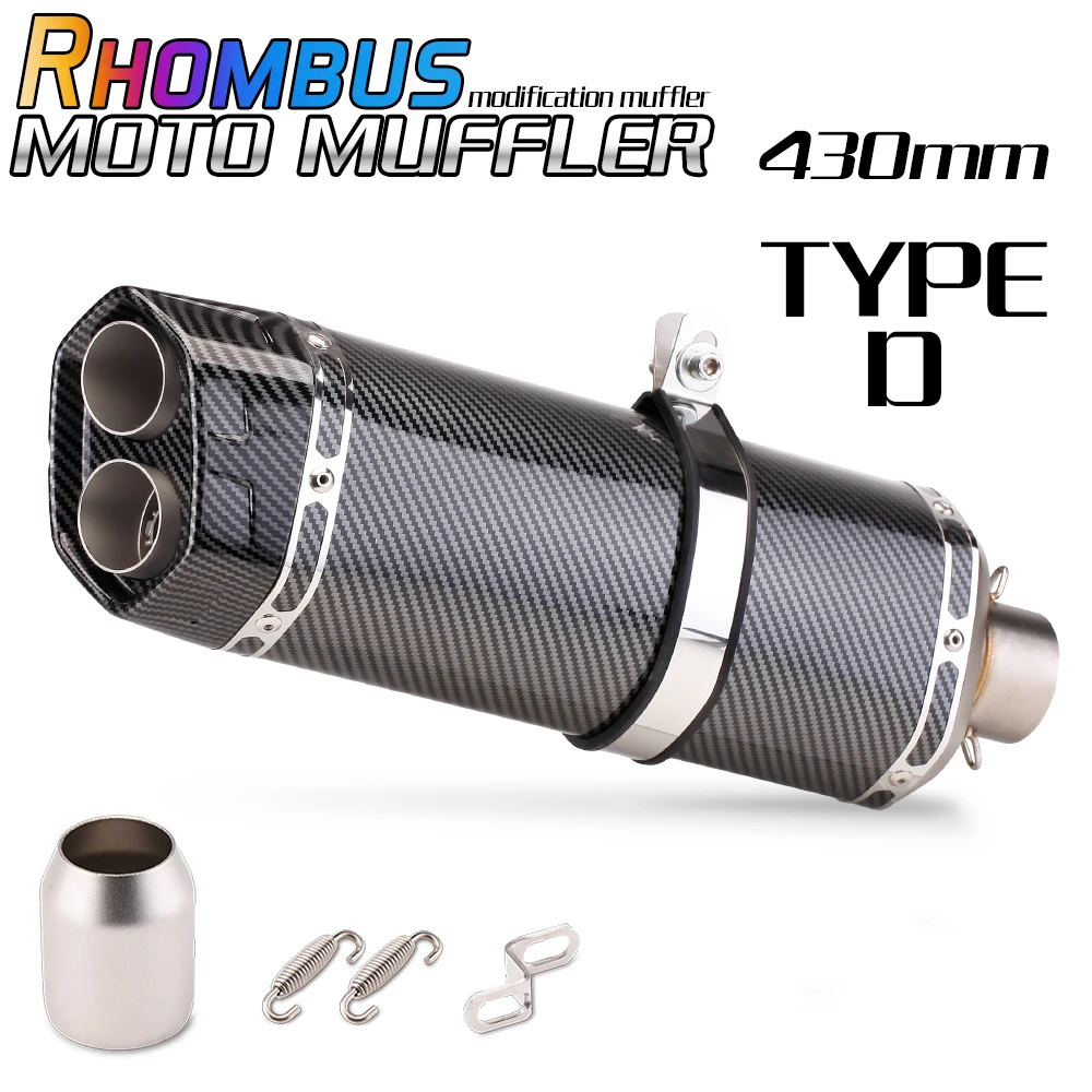 High-Efficiency 51MM motorcycle Exhaust Muffler pipe Scooter nmax R3 tmax 500 ZX6R r1 S8 NC750X CBR650 force155 - view 6