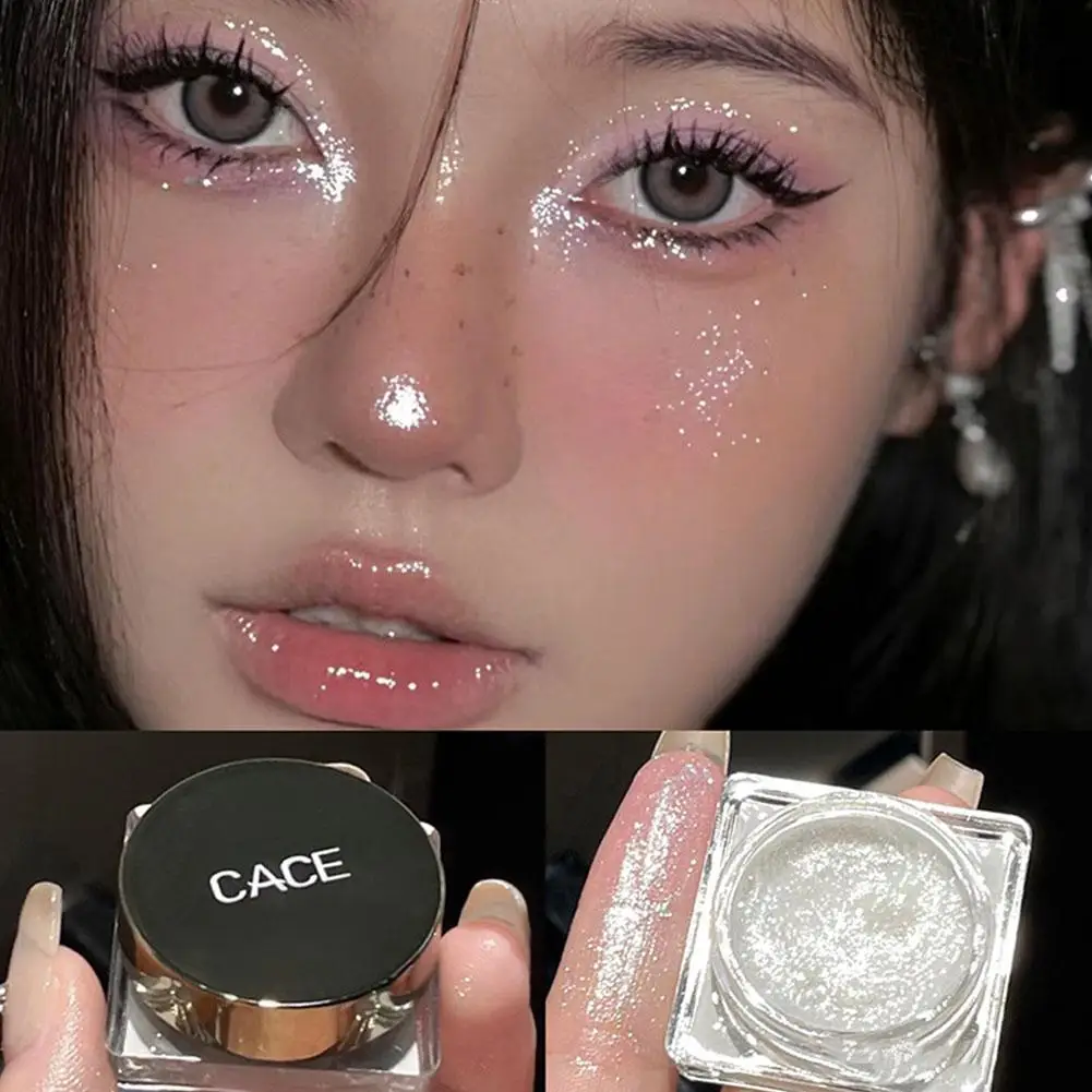 Paleta CACE Diamond Eye Shadow, brokatowe cienie do powiek, błyszczący rozświetlacz, żelowe cienie do powiek, połyskujące cienie do powiek, rozjaśnianie oczu