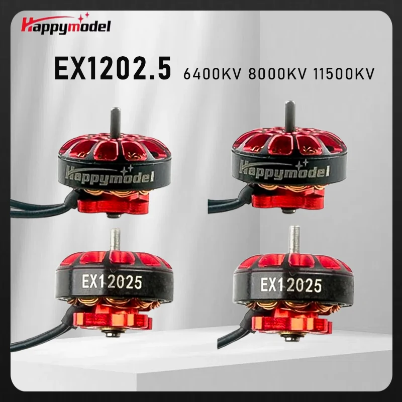 

HappyModel EX1202.5 1202.5 6400KV 8000KV 11500KV 1-3S бесщеточный двигатель для RC FPV Racing Freestyle 3-дюймовые дроны с зубочистками