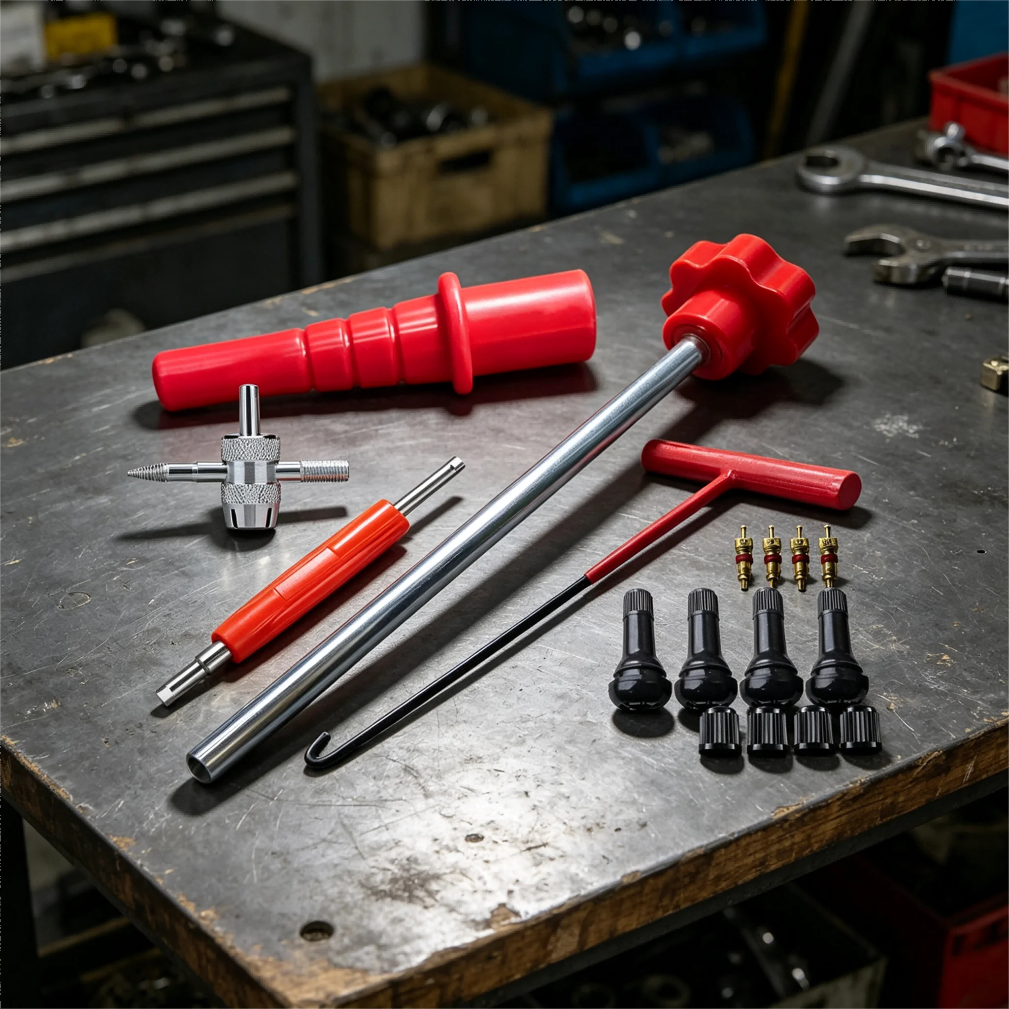 Auto Repair Tools - 17pcs Car Tire Valve Stem Repair