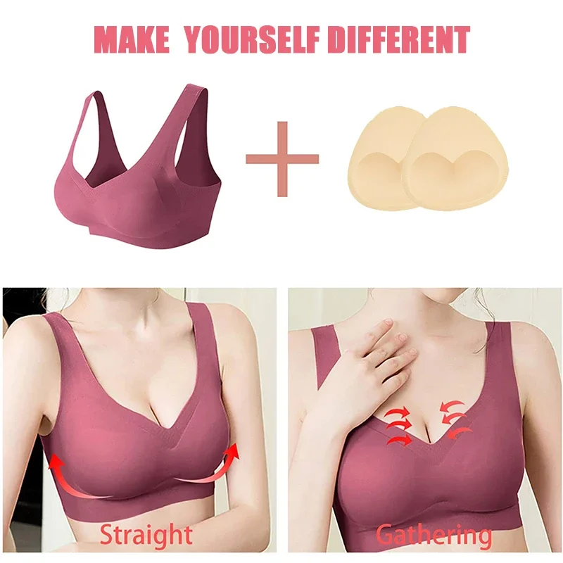 3 Paar BH-Pad-Einsätze, Ersatz-BH-Pads für Damen, bequeme Sport-Cups für Sport-BH, Bikini-BH, genäht, atmungsaktiv (für A/B-Cup)