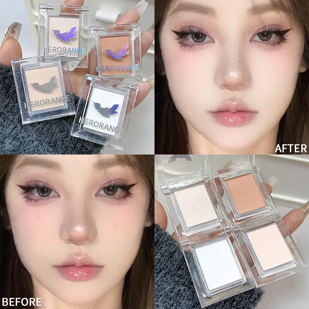 7 colori Matte Highlight Palette Facial Brighten High Gloss Repair Contour Setting Powder Eyeshadow Blush trucco coreano cosmetico