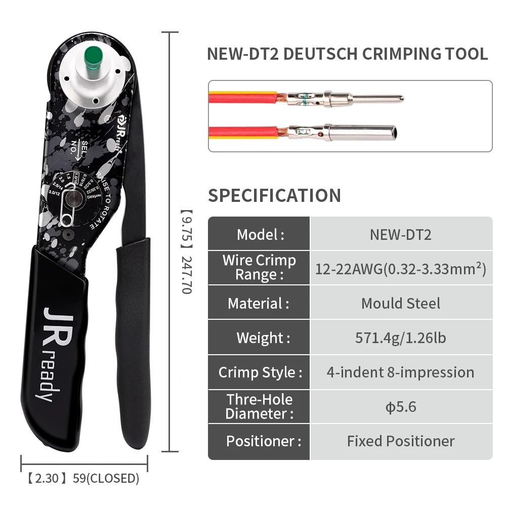 Imagem -03 - Jready-dt Connector Kit com Terminais Sólidos Equivalente a Deutsch Hdt4800crimper St6308 Pinos Pinos Pinos Pinos Pinos 12 Pinos