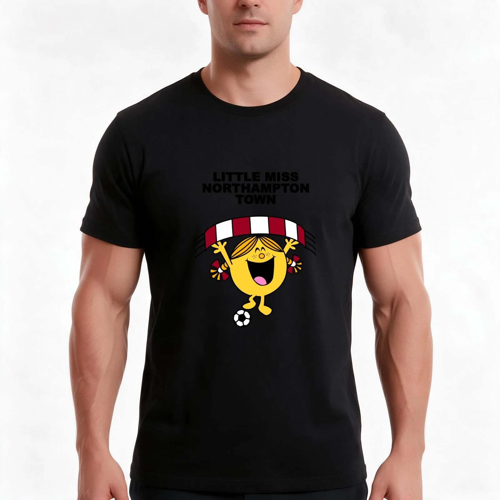 Little Miss Northampton Town T-Shirt, Summer Casual Cotton Tee, Oversized Streetwear Tops, Vintage Graphic Print, 100% Cotton