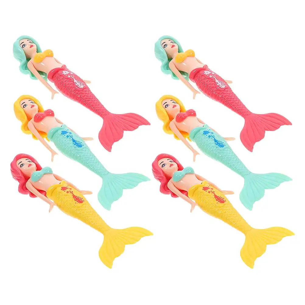 

6 Pcs Swimming Pool Mermaid Diving Mermaids Toy Bath Toys for Kids Dive Child