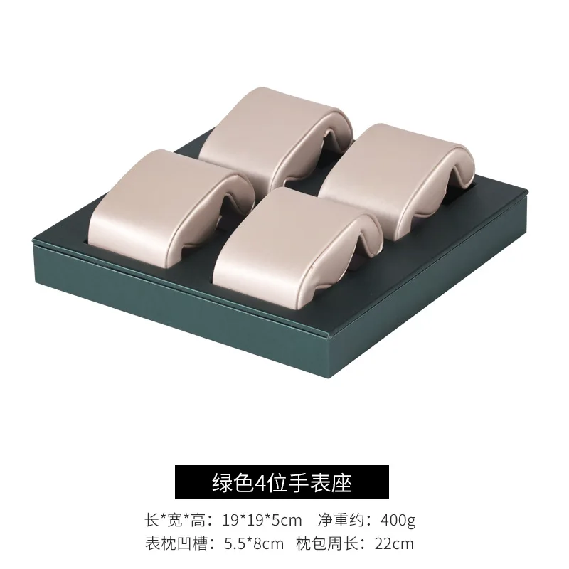 2/4/6/12 Slot PU Luxulry Watch Display Tray With Pillow Jewelry Shop Waistband Show Box Bracelet Organizer