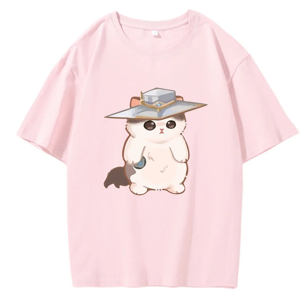 Cypher Cat Cute Surprised Penguin Valorant Men Women T Shirts O-Neck 100% Cotton 2022 Summer Printed Unisex Harajuku Game Custom