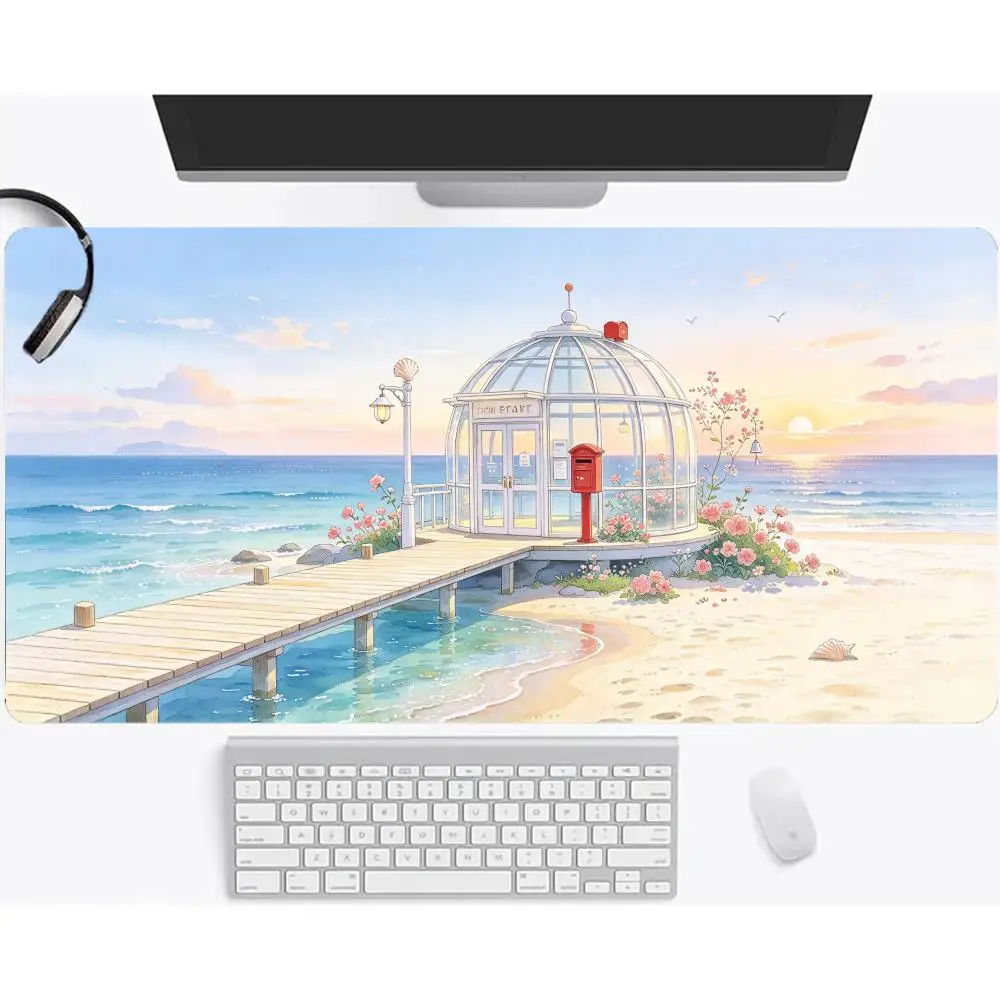 Valley Train Town Table Mat Non Slip Rubber Base Precision Tracking For Pastoral Decor